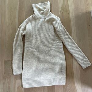 Women's Cream Turtleneck Sweater
